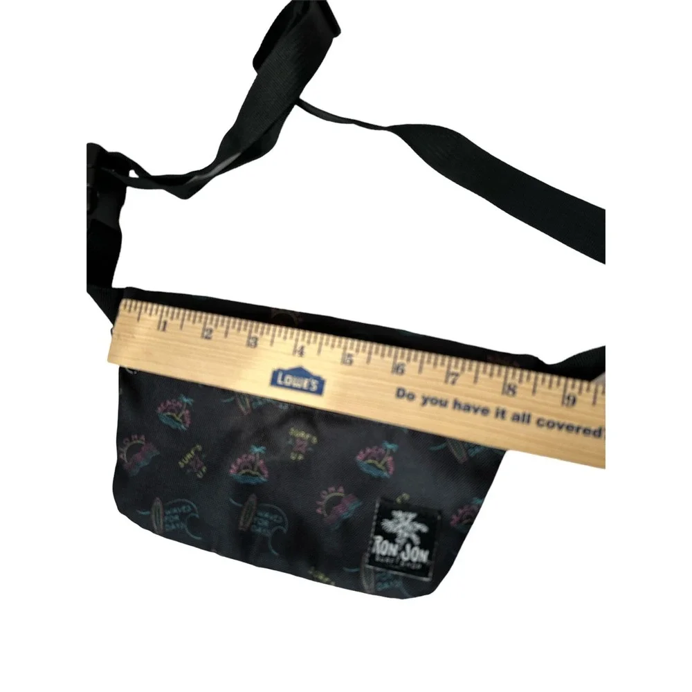 Ron Jon Surf Shop Black With Beach Print Hits Waist Pack